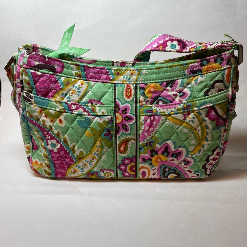 NWT Vera Bradley Tutti Frutti Glenna Satchel Bag Purse Retired, Floral, Lime - Picture 4 of 5